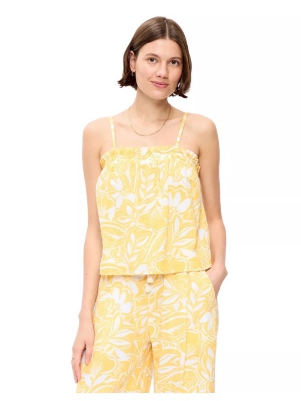 Old Navy Crinkle Gauze Floral Tank & Pant Set